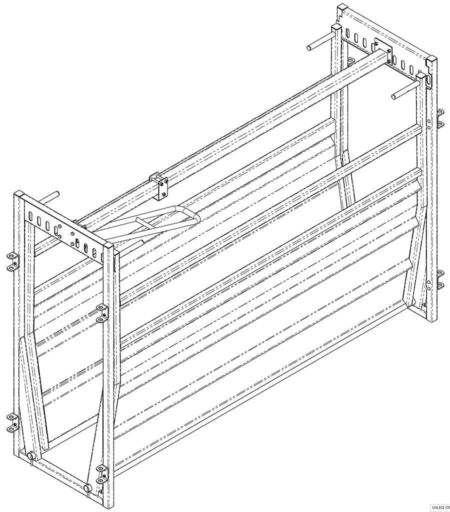 Easy Flow Cattle Alley CAD drawing | Arrowquip Cattle Equipment