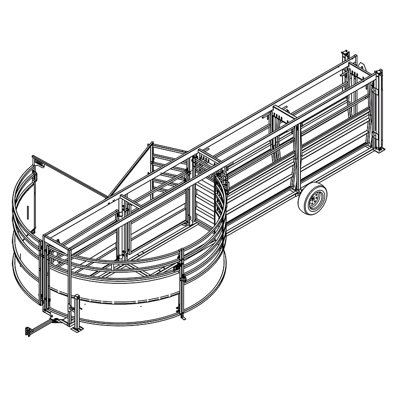 CAD drawing of Portable Cattle Tub & Alley
