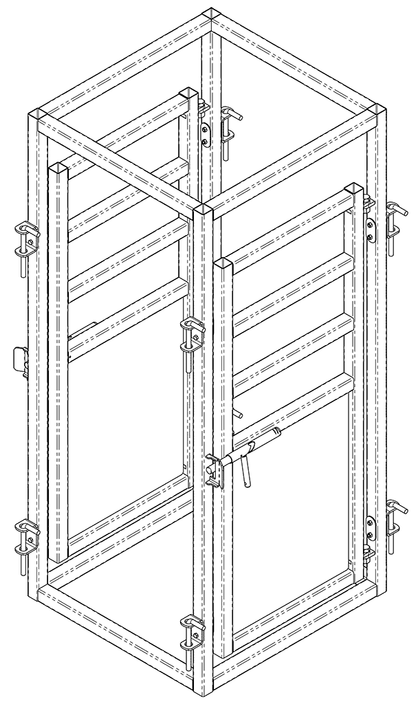 Cattle Vet Cage | CAD drawing | Arrowquip Cattle Equipment
