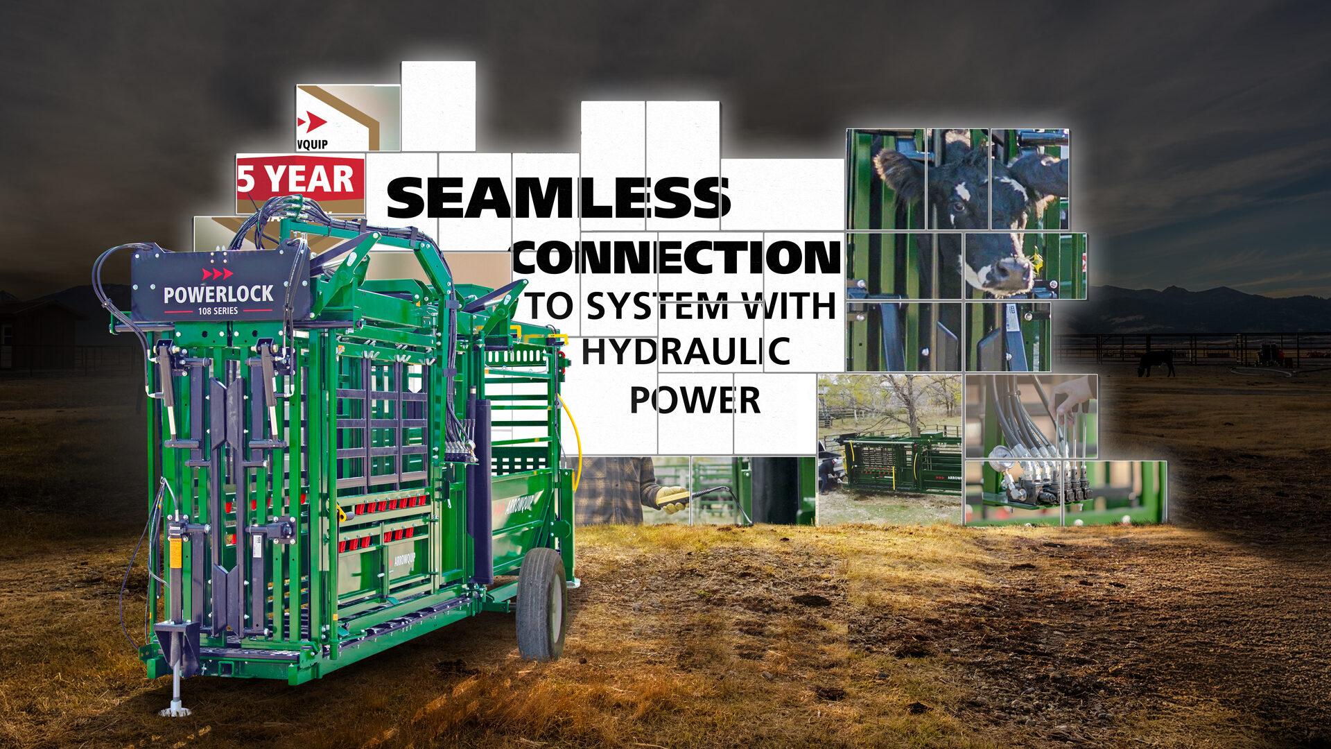 Powerlock 108 Series Portable Hydraulic Chute For Cattle  & Alley Hero