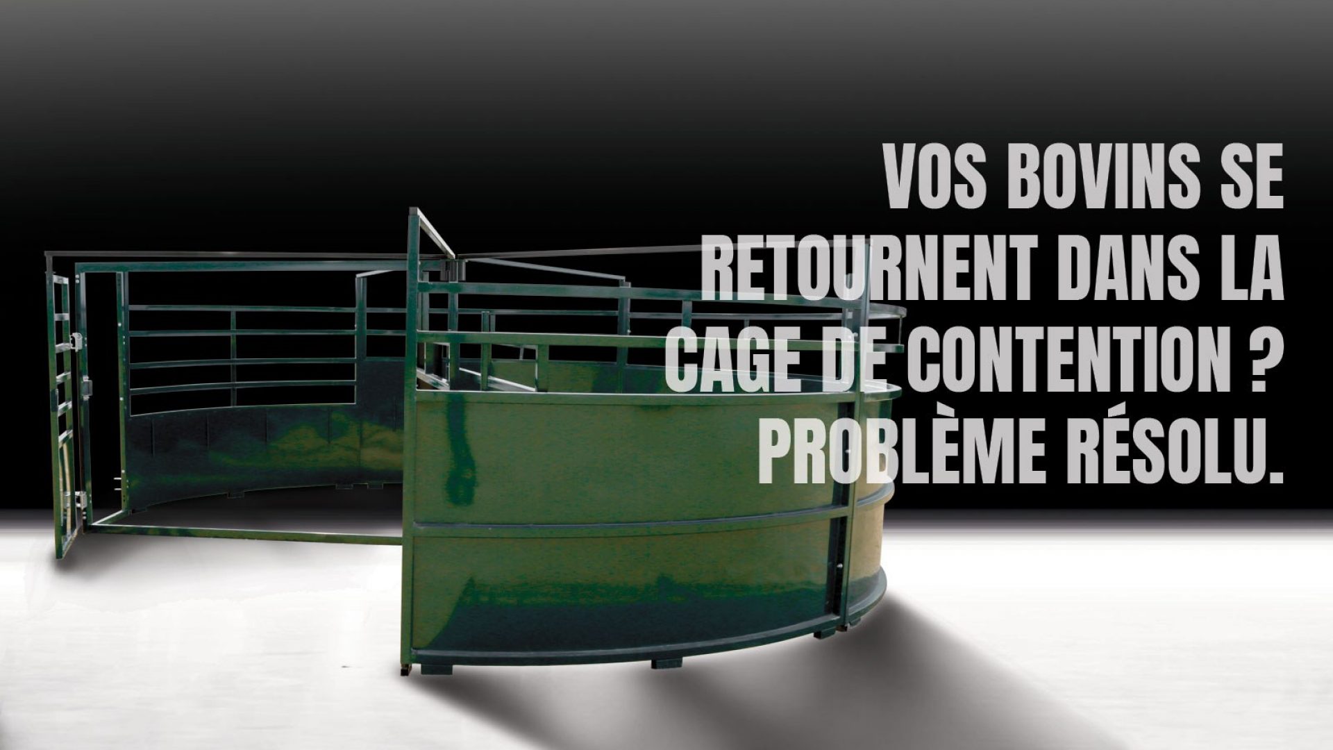 Image Hero d’un enclos pivotant pour bovins BudFlow