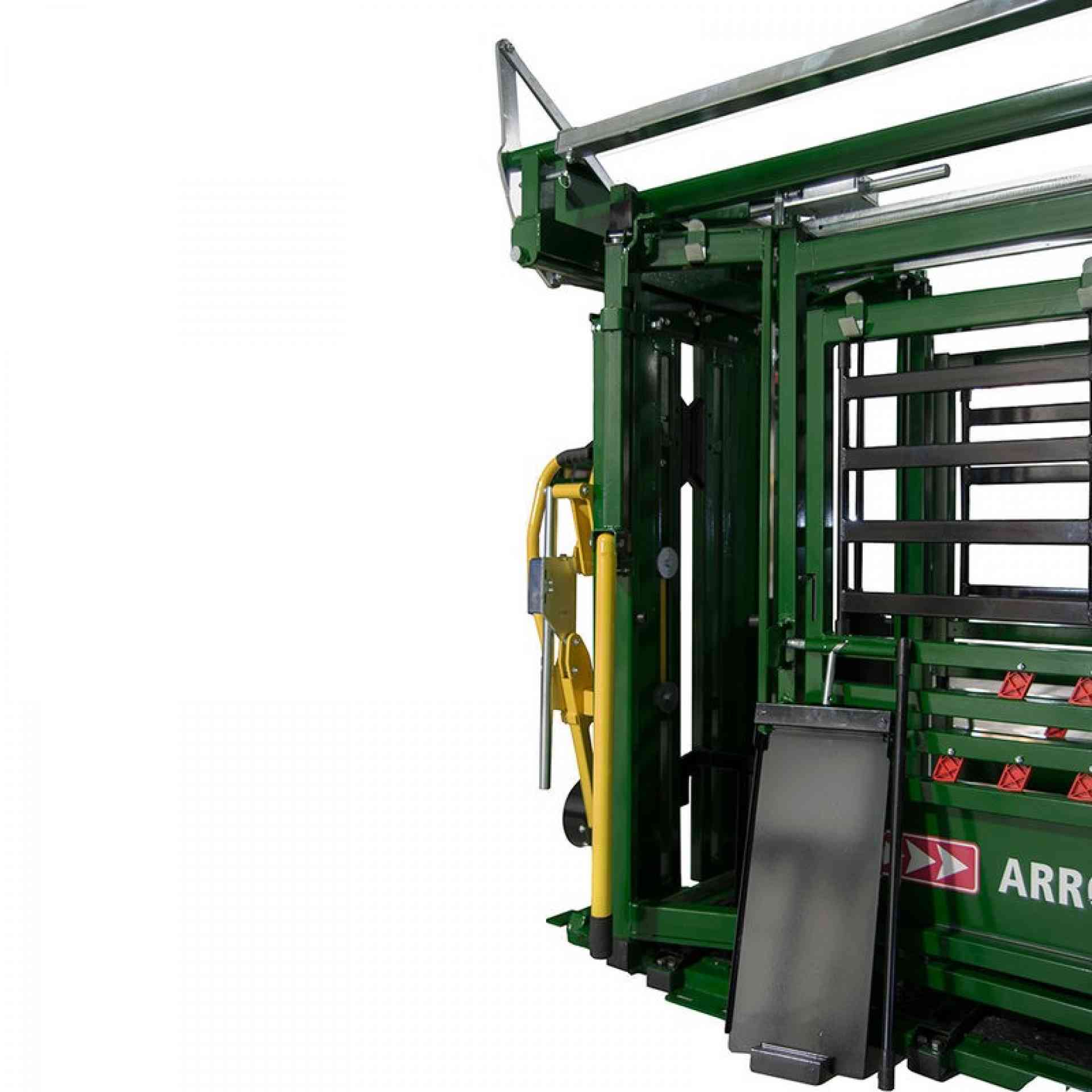 Close up view of side access on Q Catch 86 Series cattle crush by Arrowquip