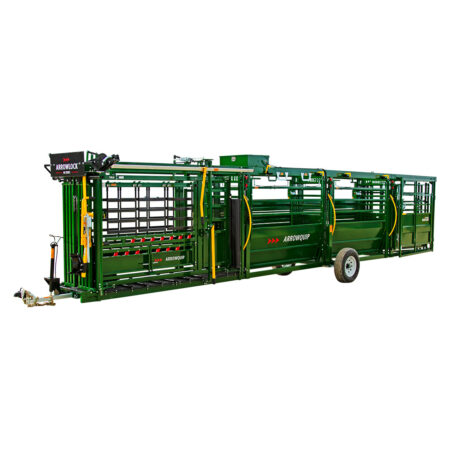 Arrowlock 88 portable chute alley and tub ready for transportation