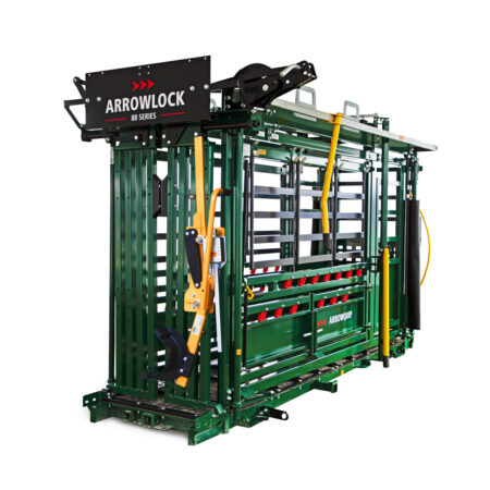 Arrowlock 88 squeeze chute with palpation cage and head holder