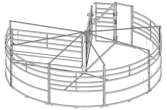 BudFlow cattle tub CAD drawing