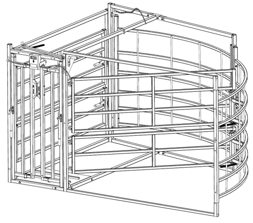 CAD Drawing of Arrowquip Cattle Maternity Pen