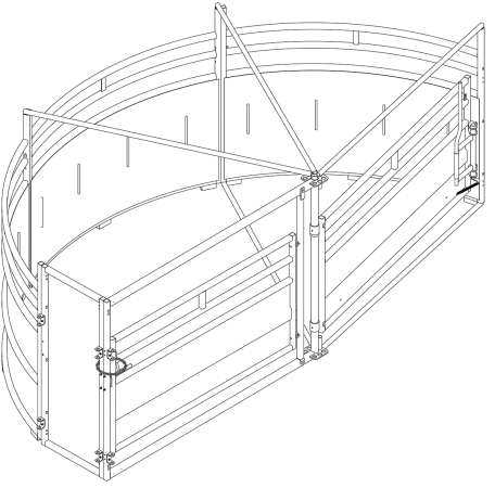 Cattle Crowding Tub Drawing