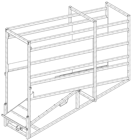 CAD Drawing of Arrowquip Cattle Loading Chute