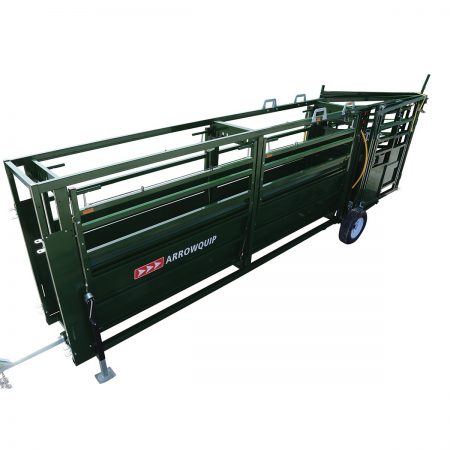mobile cattle forcing pen and race from above ready for transport