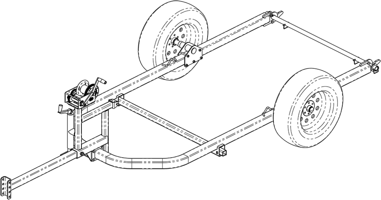 Cattle Chute Trailer CAD Drawing | Arrowquip Cattle Equipment
