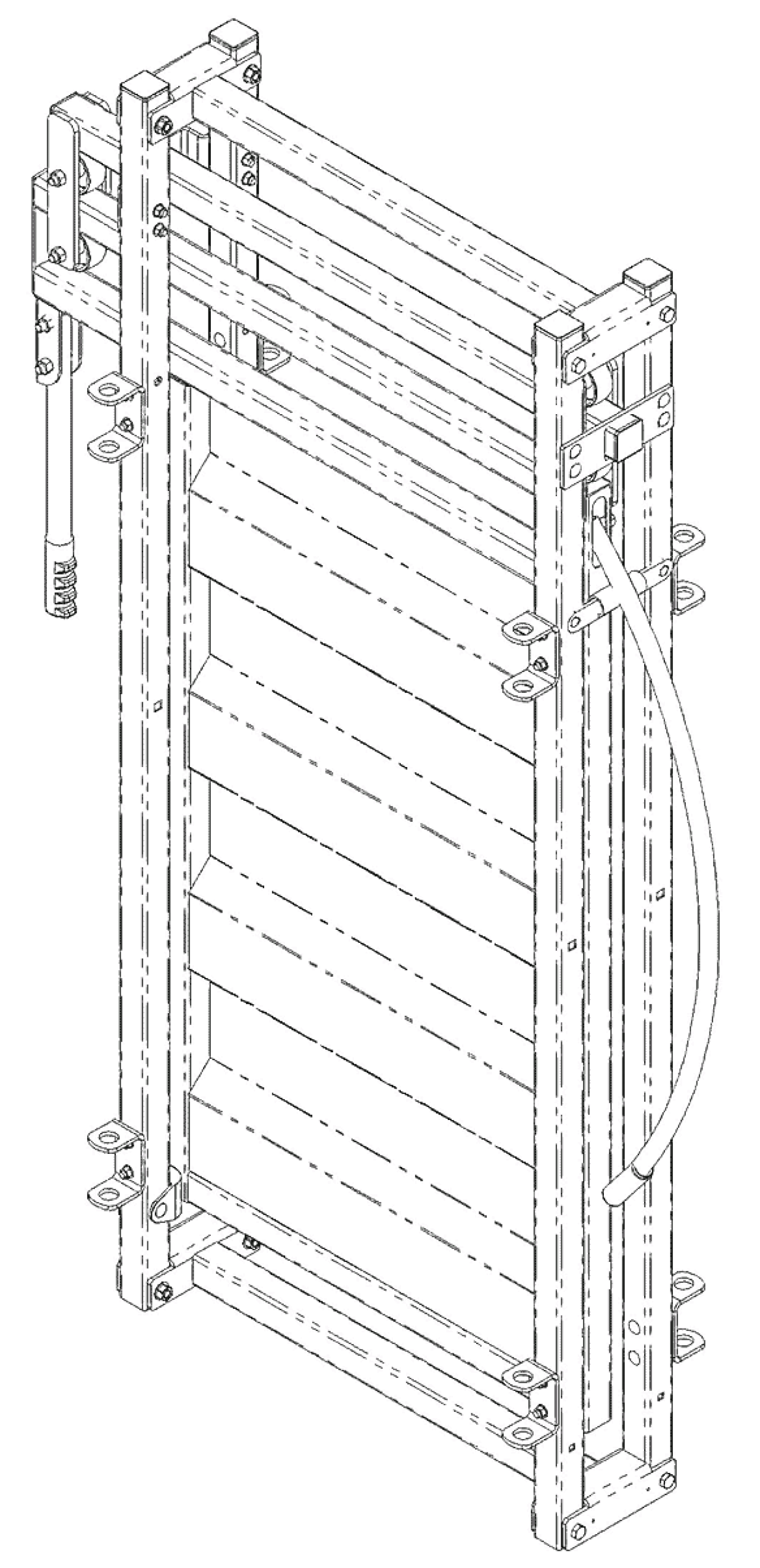 Rolling Cattle Alley Gate CAD Drawing
