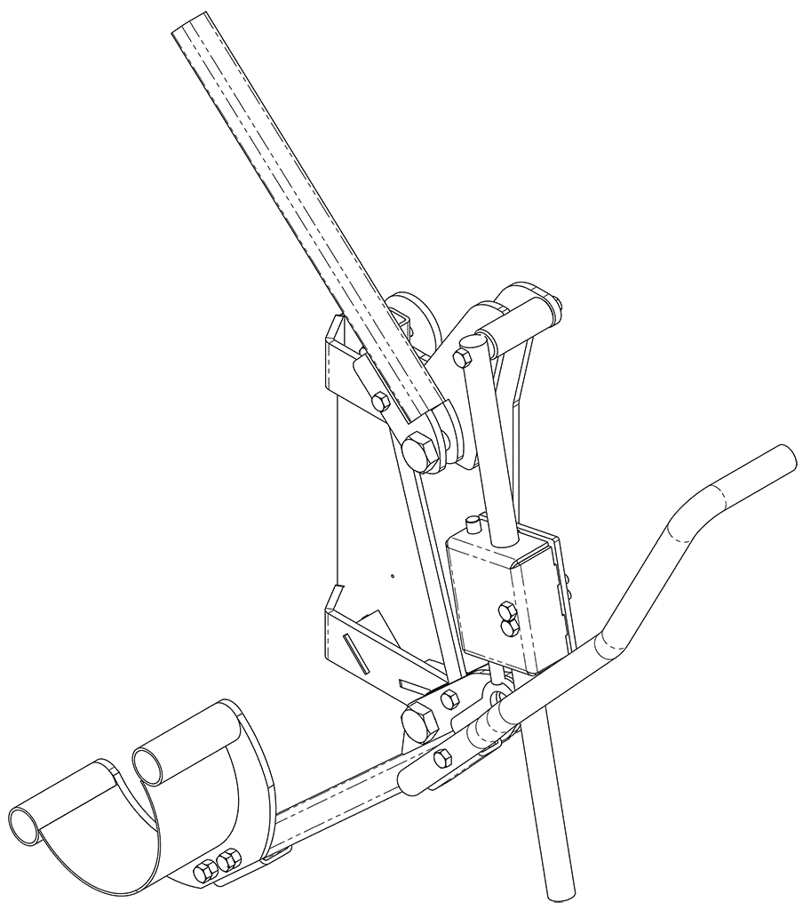 Dessin d'un lève-tête pour bovins par Arrowquip