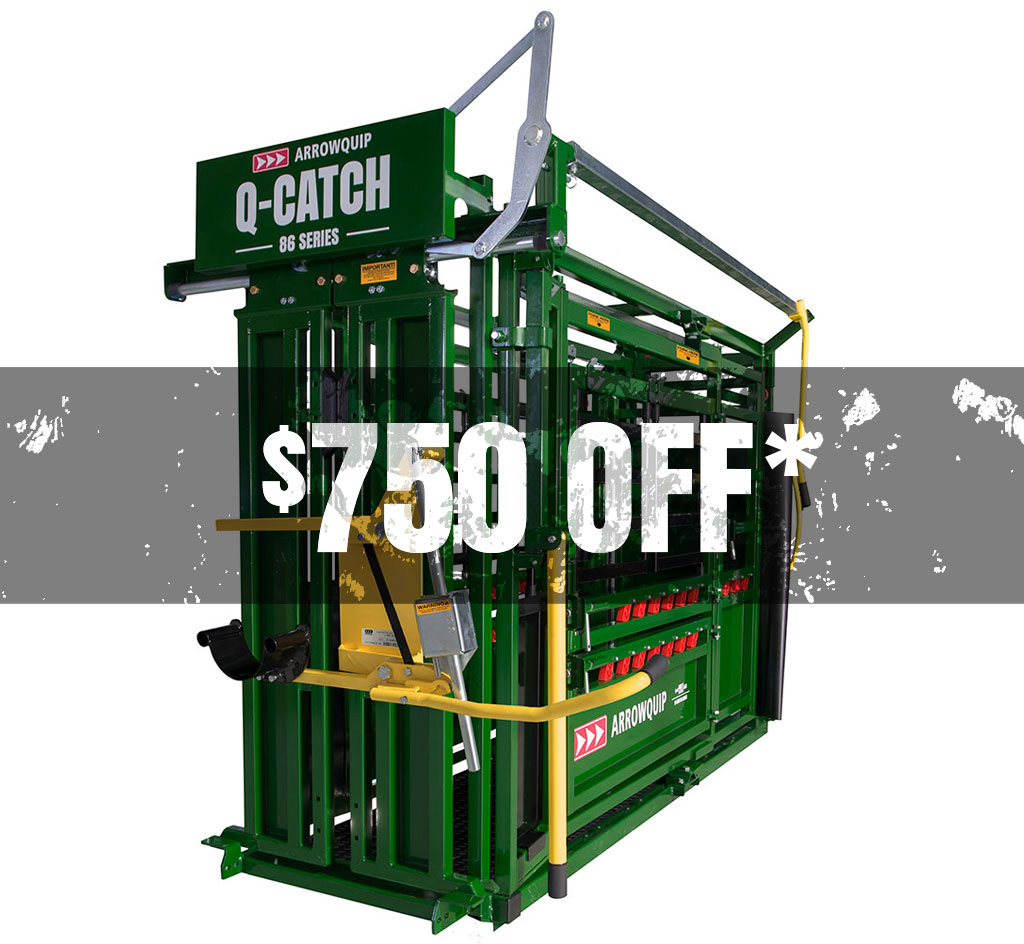 Quietest Cattle Chute QCatch 86 Series Squeeze Chute Arrowquip